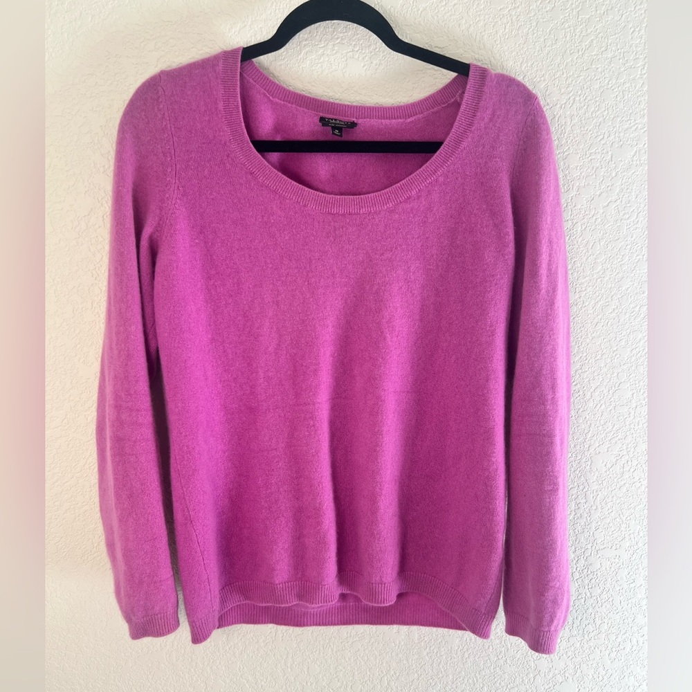 Talbots Cashmere Pink Scoop-Neck Sweater Pink/purple